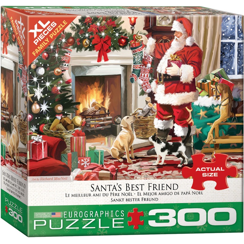 Santa's Best Friend 300pc XL Piece Puzzle