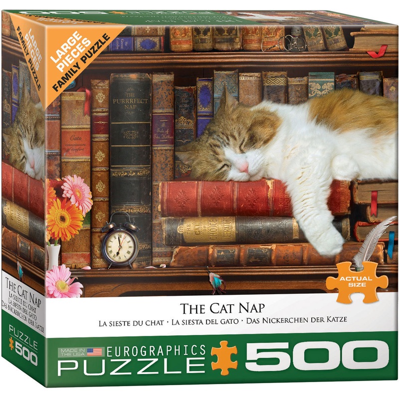 The Cat Nap 500pc Large Piece Puzzle