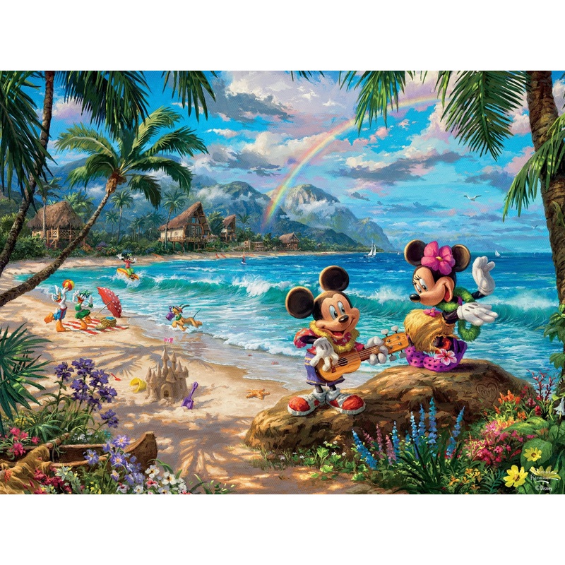Thomas Kinkade Mickey and Minnie in Hawaii 750pc Puzzle
