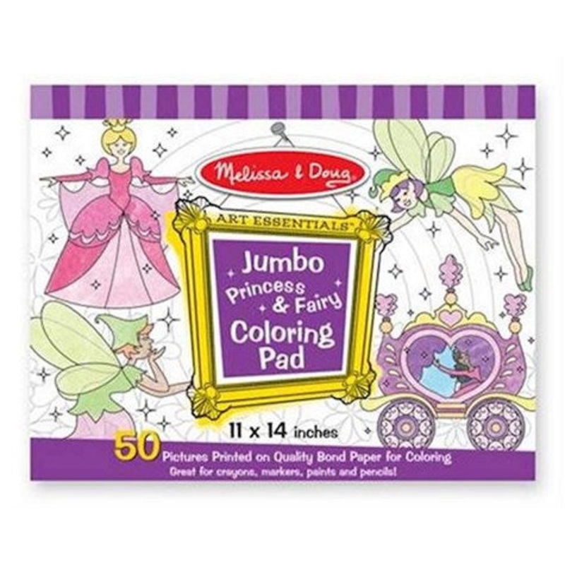 Jumbo Coloring Pad Princess & Fairy