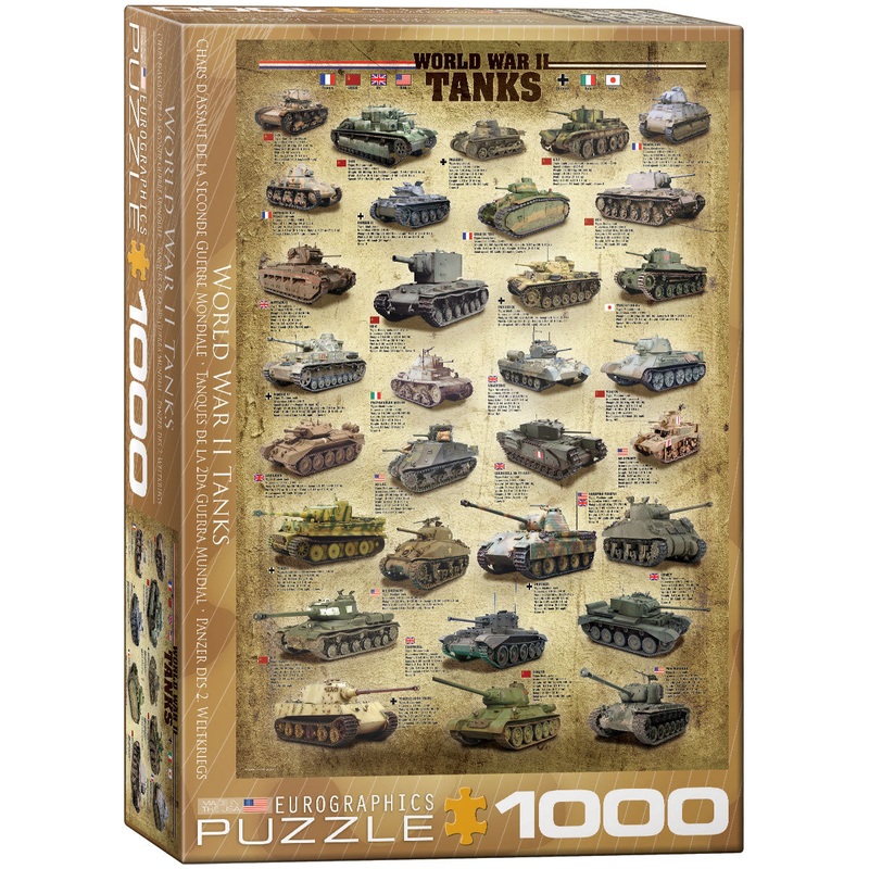 WWII TANKS 1000PC PUZZLE