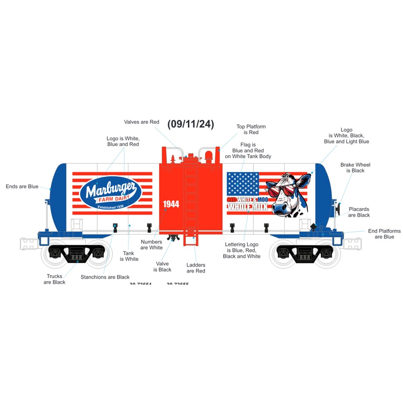 O Marburger Red White & Moo Tank Car #2022 PRE-ORDER