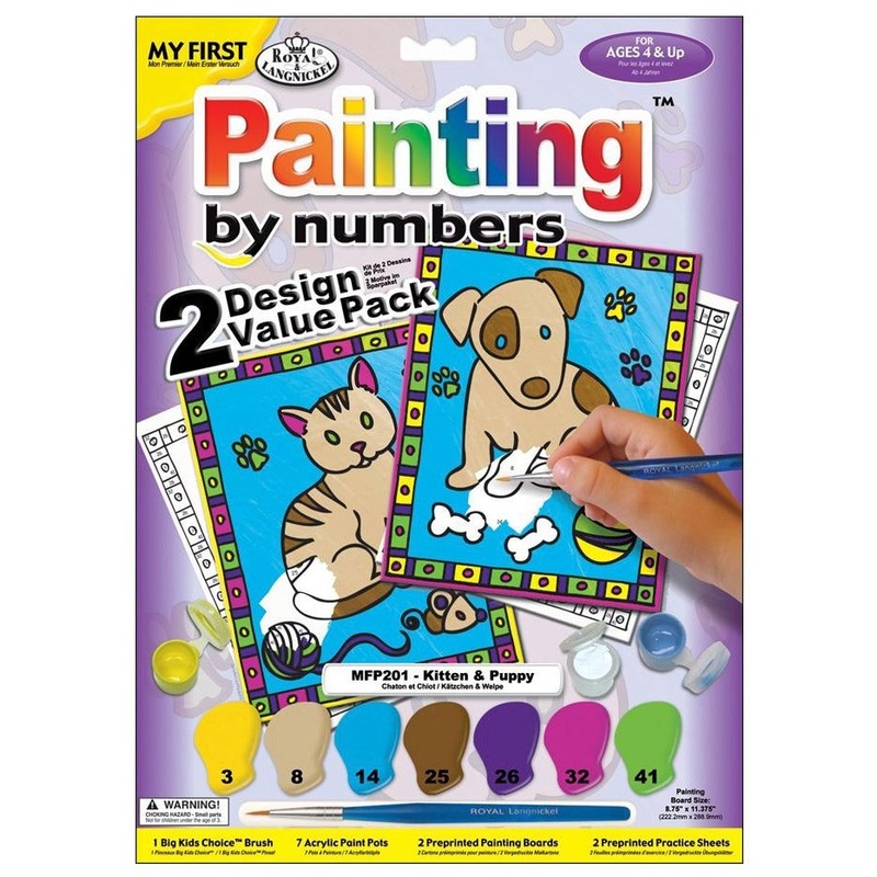 Royal Brush My First Paint By Number Kitten & Puppy