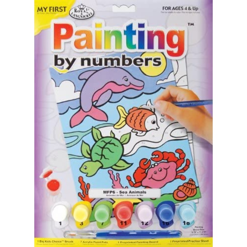 Royal Brush My First Paint By Number Sea Animals