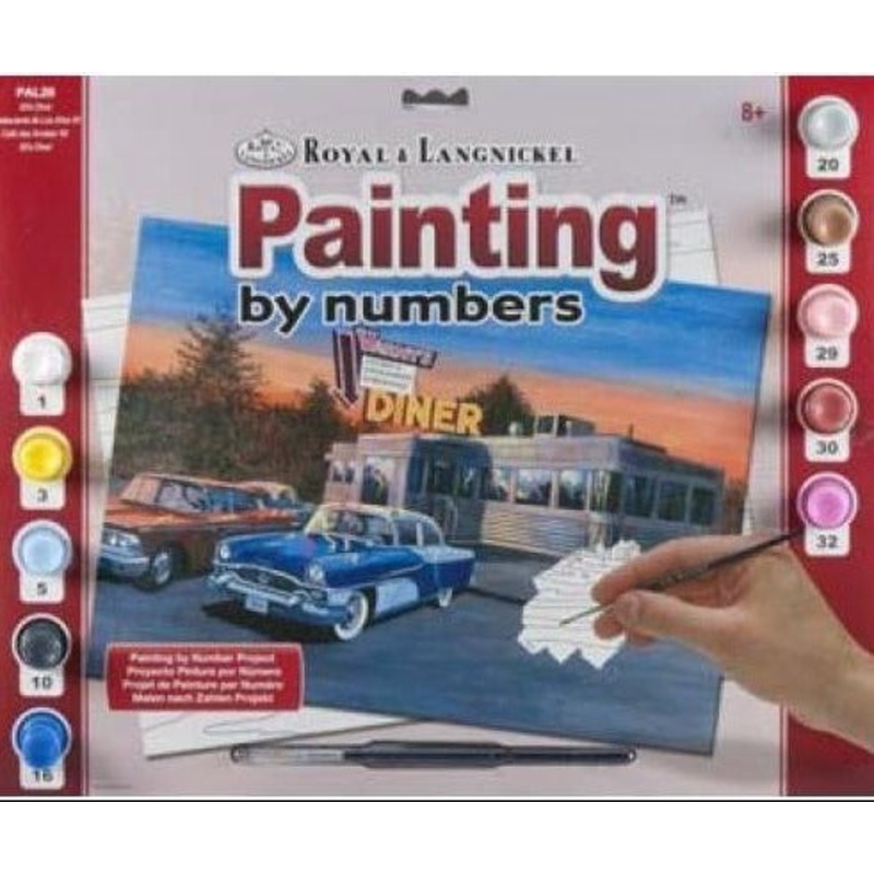 Royal Brush Paint By Number Adult Large 50's Diner