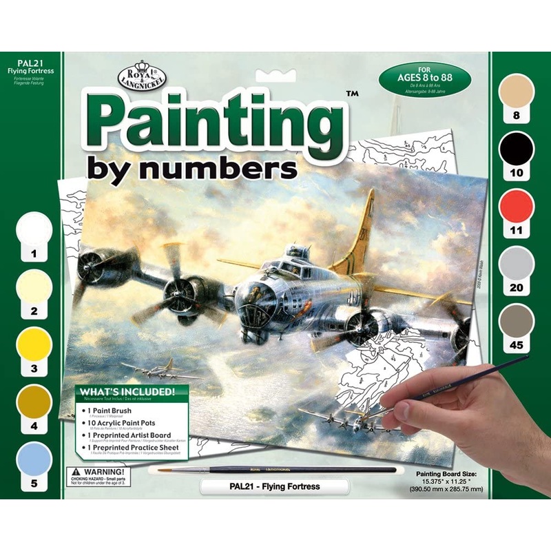 Royal Brush Paint By Number Adult Large Flying Fortress