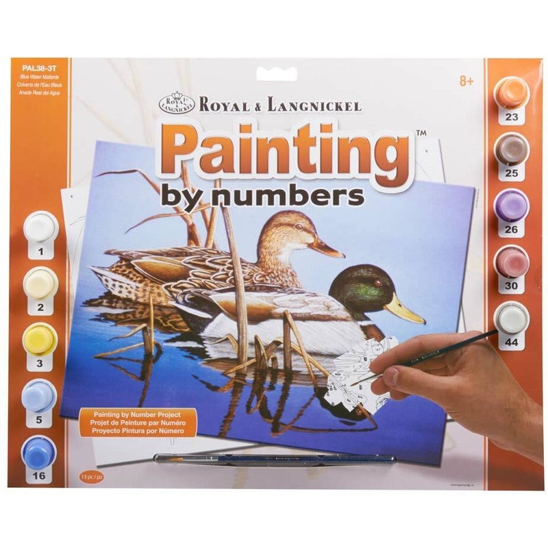 Royal Brush Paint By Number Blue Water Mallards