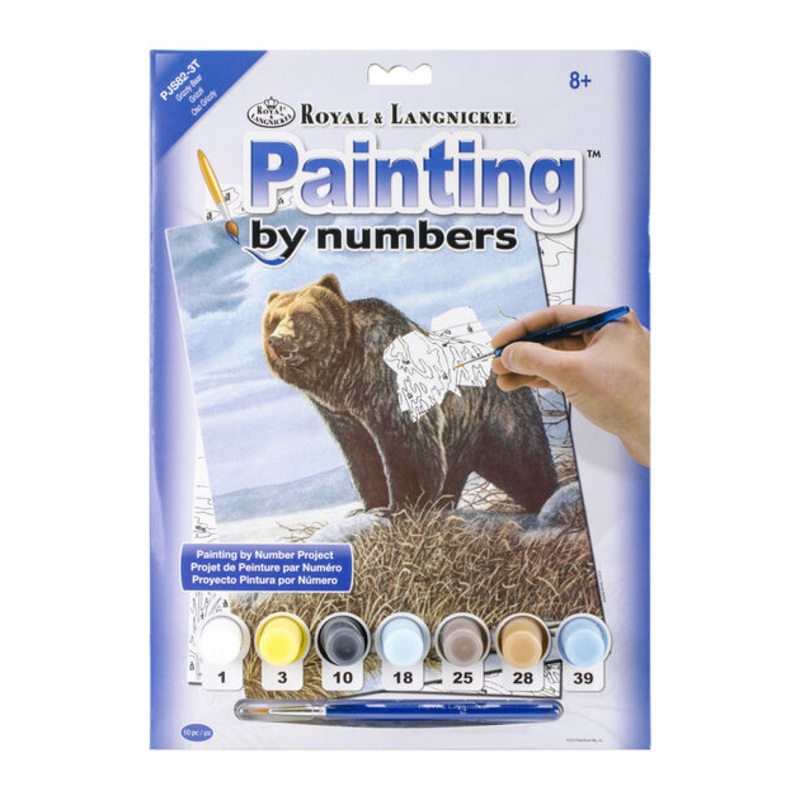 Royal Brush Paint By Number Junior Small Grizzly Bear