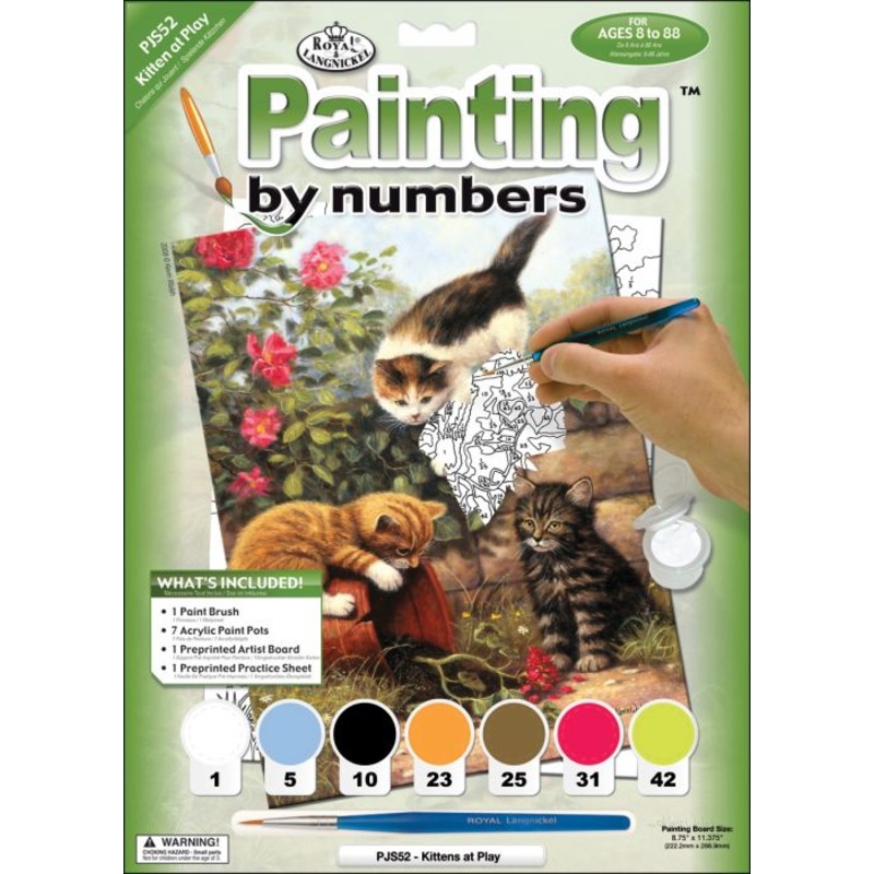 Royal Brush Paint By Number Junior Small Kittens at Play ROYPJS52