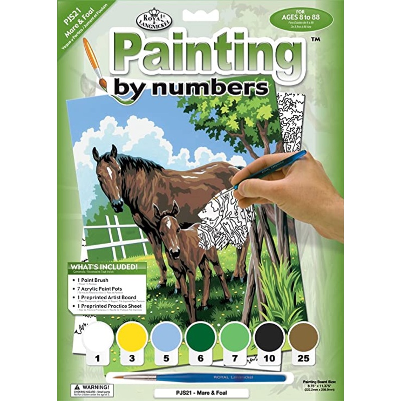 Royal Brush Paint By Number Junior Small Mare & Foal