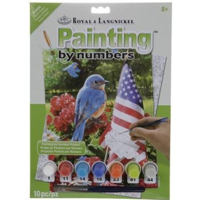 Royal Brush Paint By Number Junior Small Patriotic Bluebird