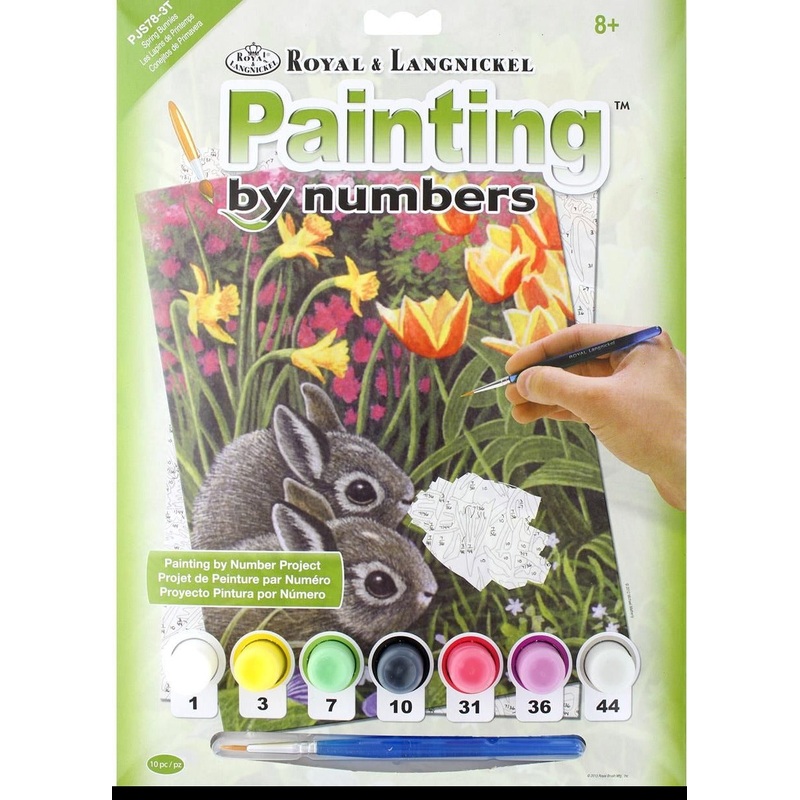 Royal Brush Paint By Number Junior Small Spring Bunnies