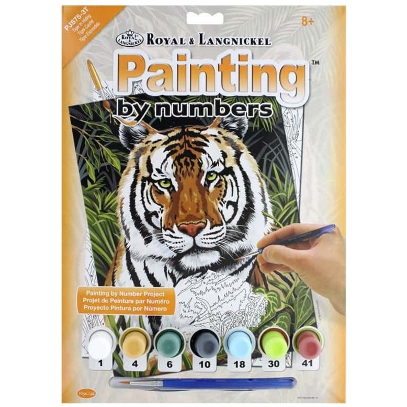 Royal Brush Paint By Number Junior Small Tiger in Hiding