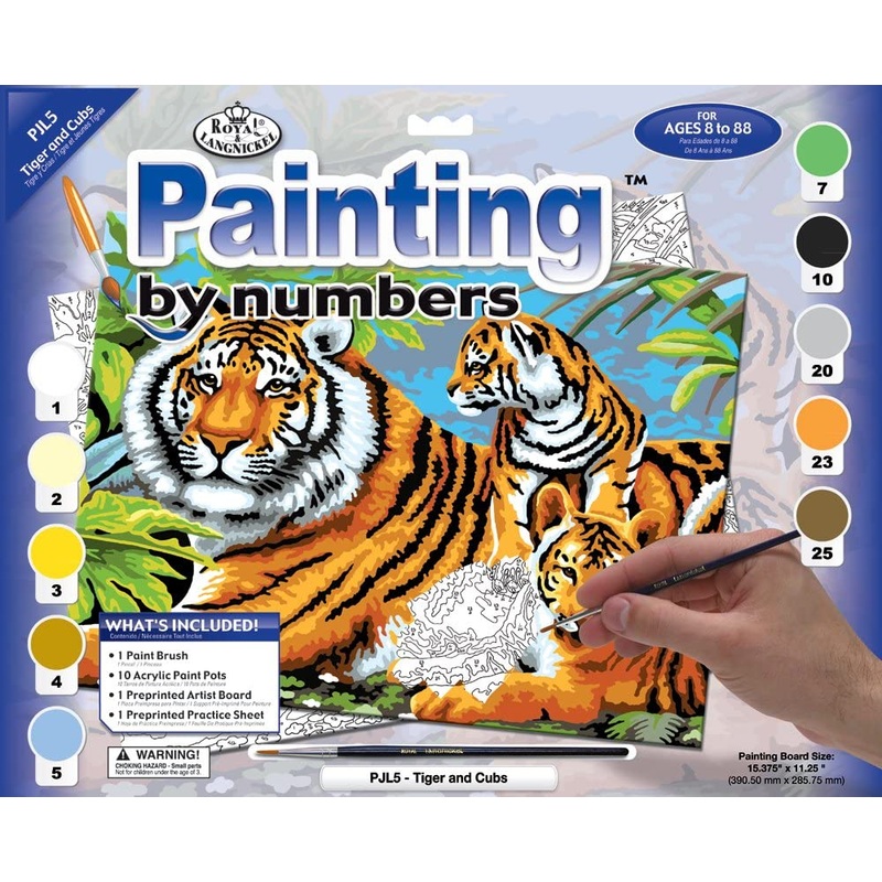 Royal Brush Paint By Number Junior Small Tigers