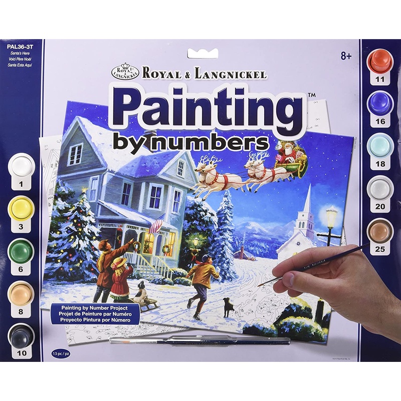 Royal Brush Pencil By Number Adult Large Santa's Here