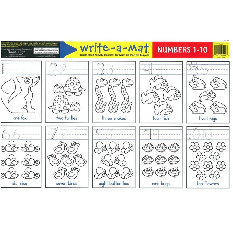 Write-A-Mat Numbers 1-10