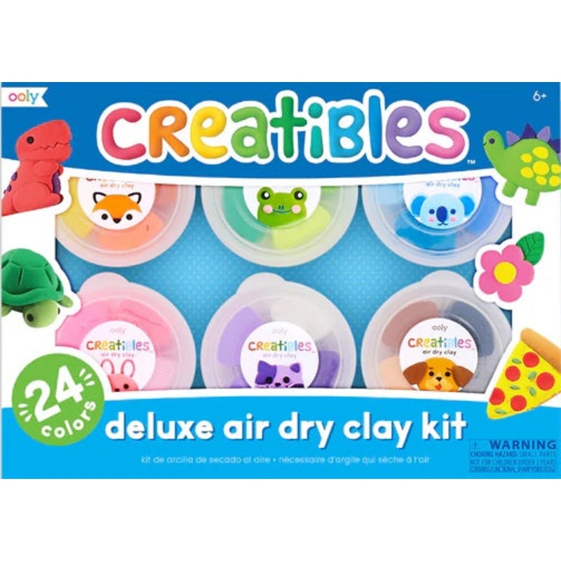 Creatibles Deluxe Air Dry Clay Kit - Set of 24 Colors