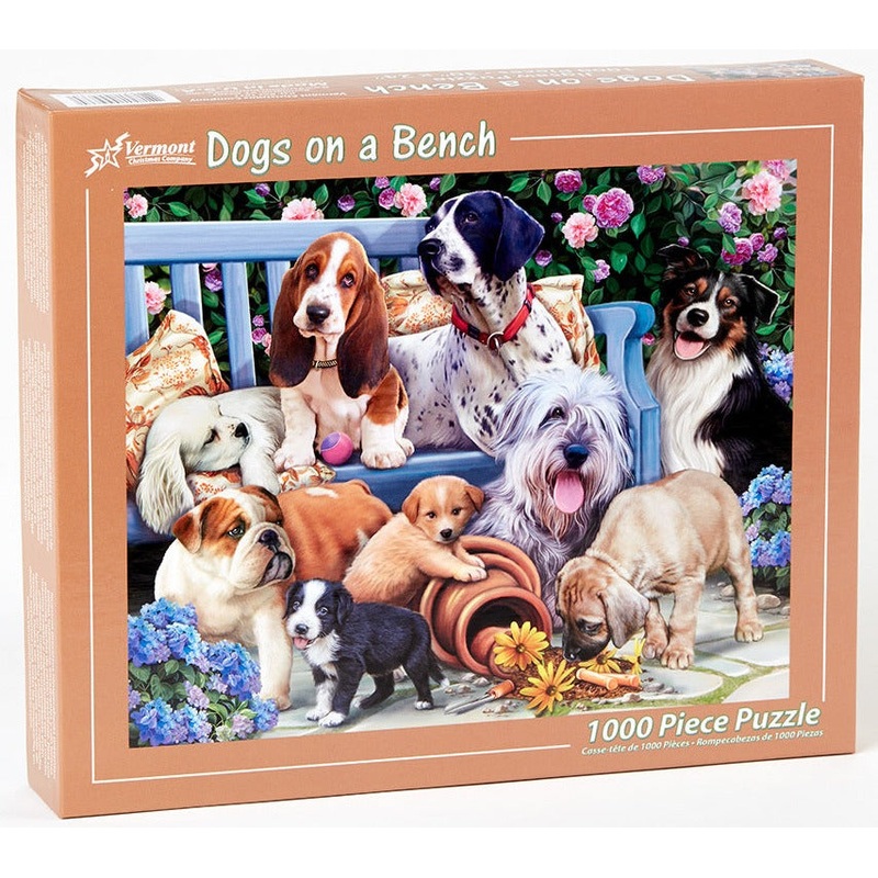 Dogs on a Bench 1000pc Puzzle