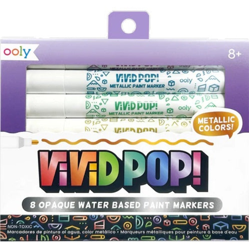 Vivid Pop! Water Based Paint Markers - Metallic