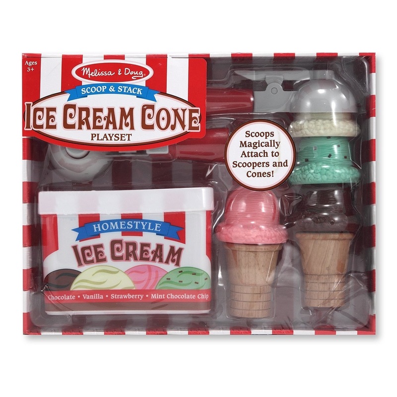 Scoop and Stack Ice Cream Cone Magnetic Pretend Play Set