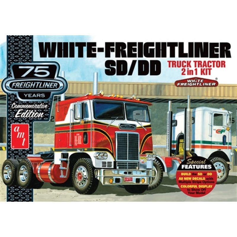 1/25 White Freightliner SC/DD Cabover Tractor (75th Anniversary)