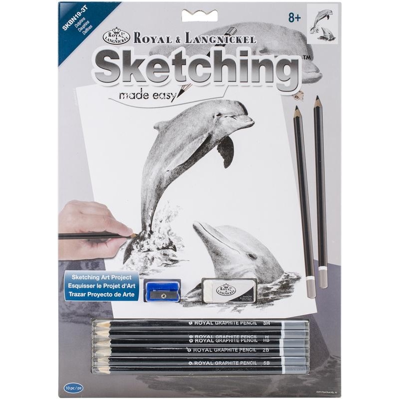 Royal Brush Sketch by Number Dolphins