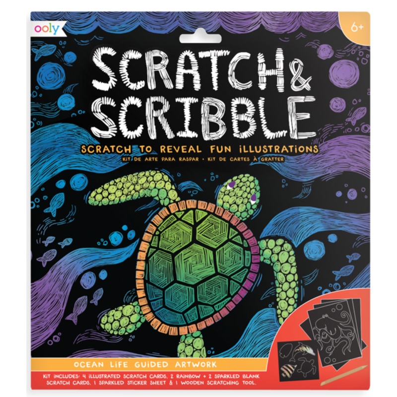 Scratch & Scribble Ocean Life Art Kit