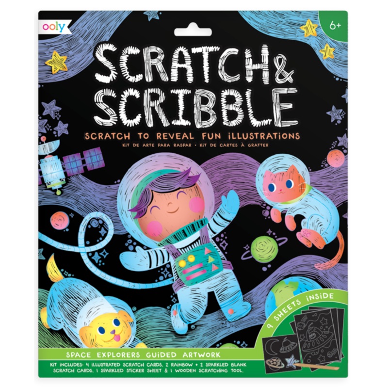 Scratch & Scribble Space Explore Art Kit