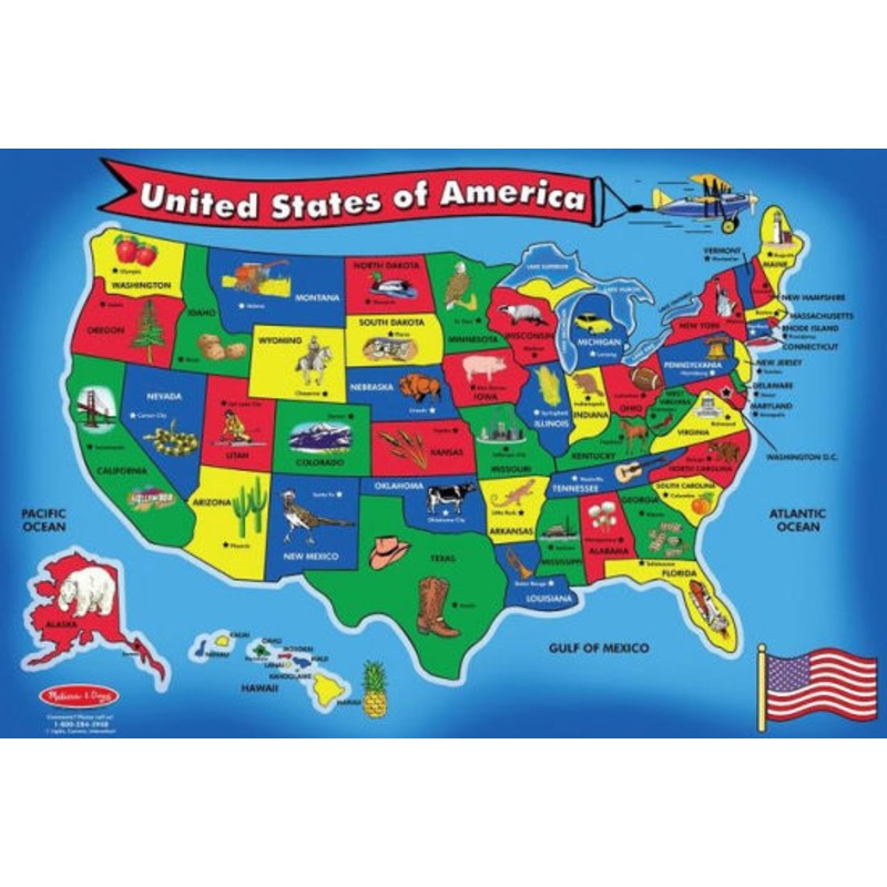 U.S.A. Floor Puzzle: 51 Pcs