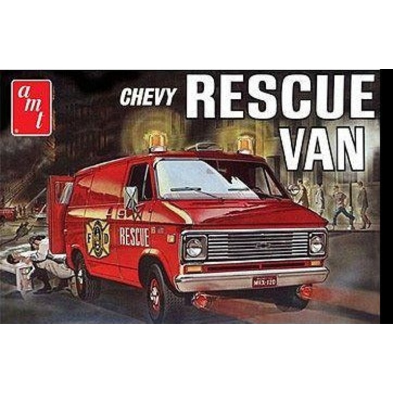 1/25 1975 Chevy Rescue Van Red