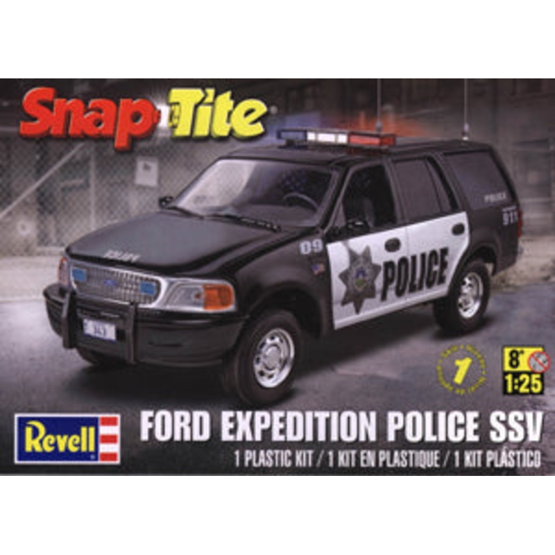 1/25 Ford Expedition Police SSV Plastic Model Kit Snap Together