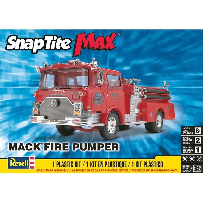 1/32 Mack Fire Pumper Snap Together