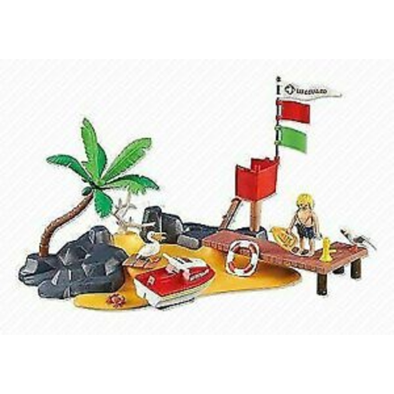 Beach with Lifeguard Stand