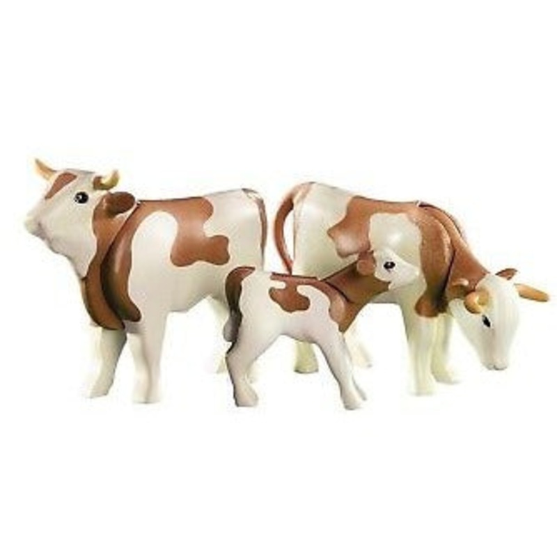 Brown and White Cow Family