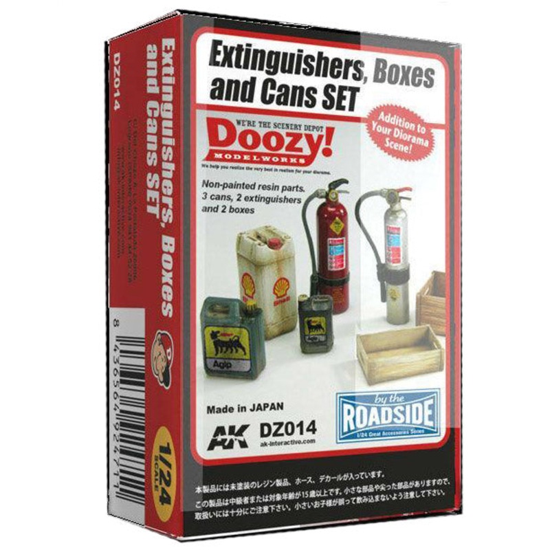 1/24 Doozy Series: Fire Extinguishers, Crates & Cans Set (7) Resin Kit