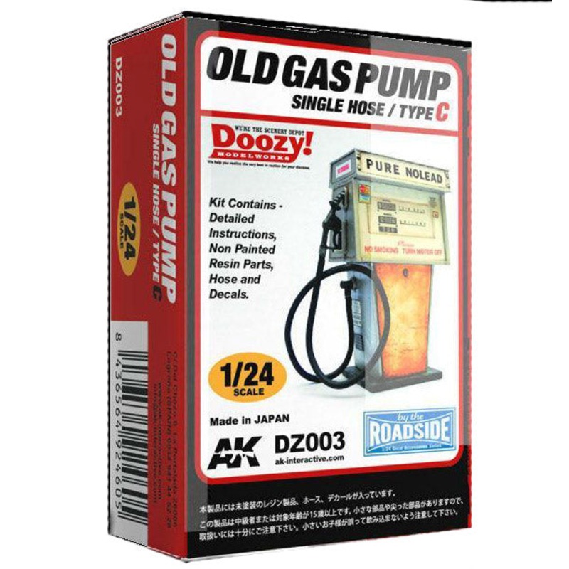 1/24 Doozy Series: Pure NO LEAD Old-Type Gas Pump w/Single Hose Resin Kit