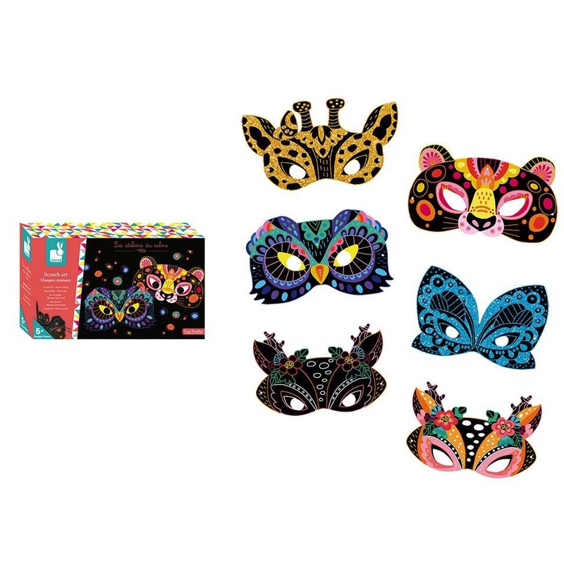 Scratch Art Animal Masks