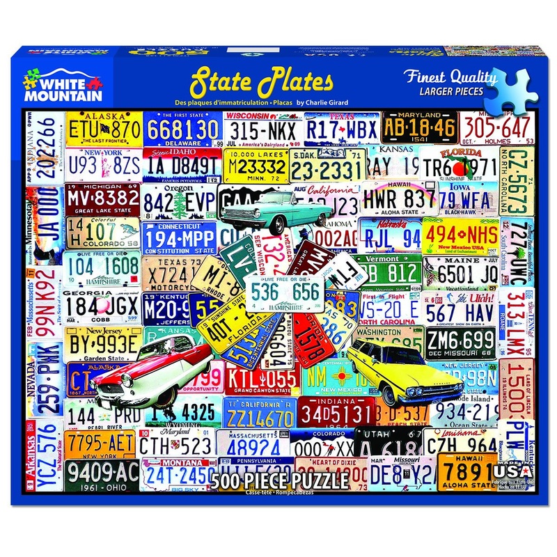 State Plates 500pc Puzzle