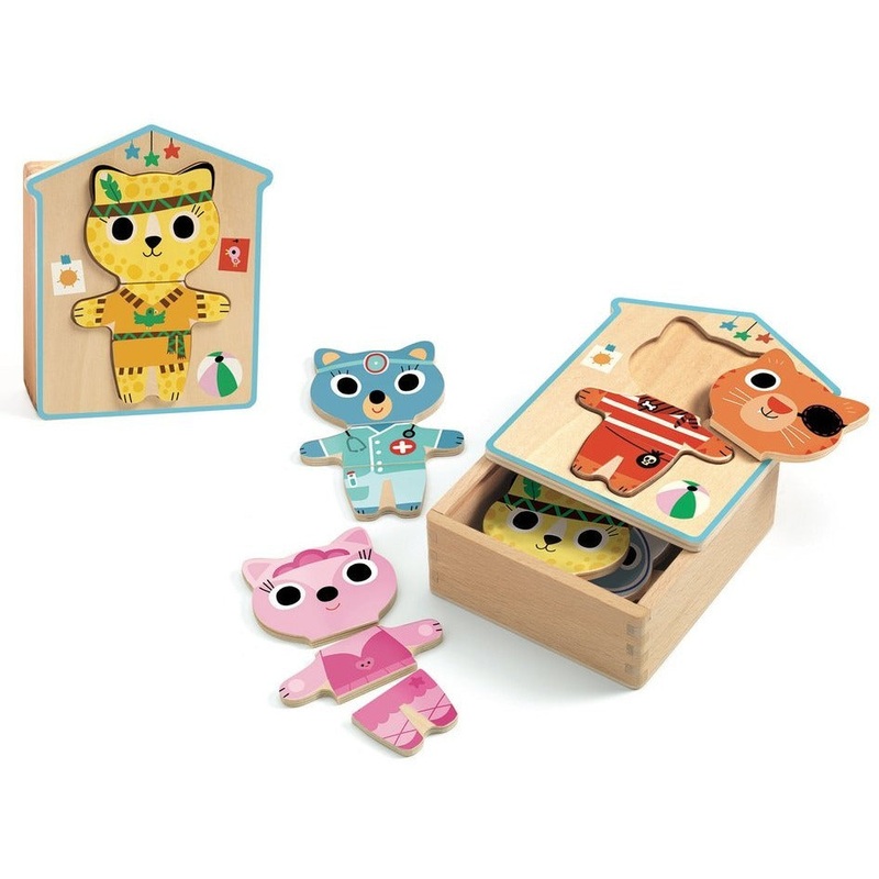 Wooden Puzzle Dressup Mix