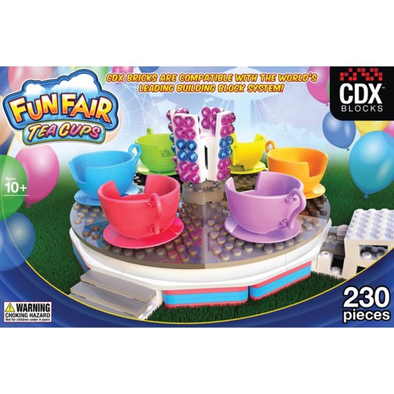 CDX Blocks Fun Fair Tea Cups Ride Construction Building Set