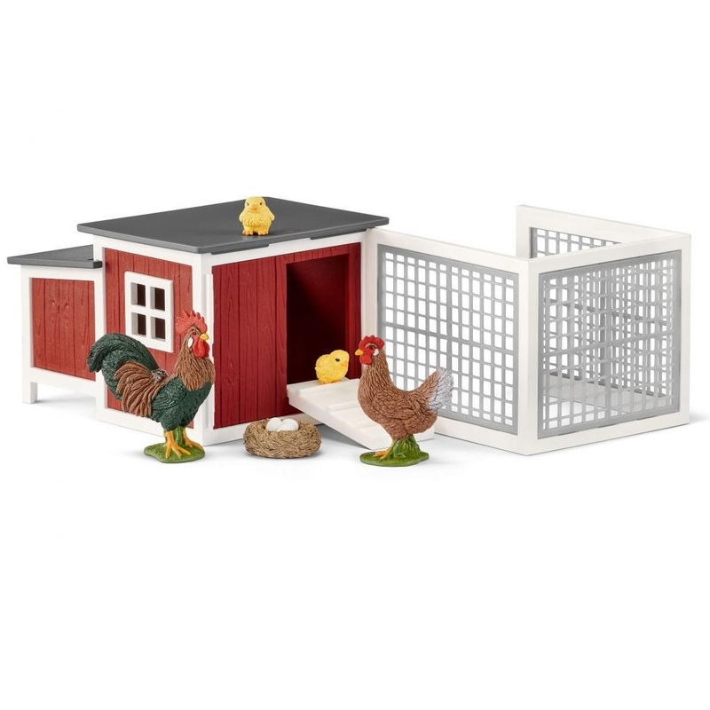 Chicken Coop with Chickens