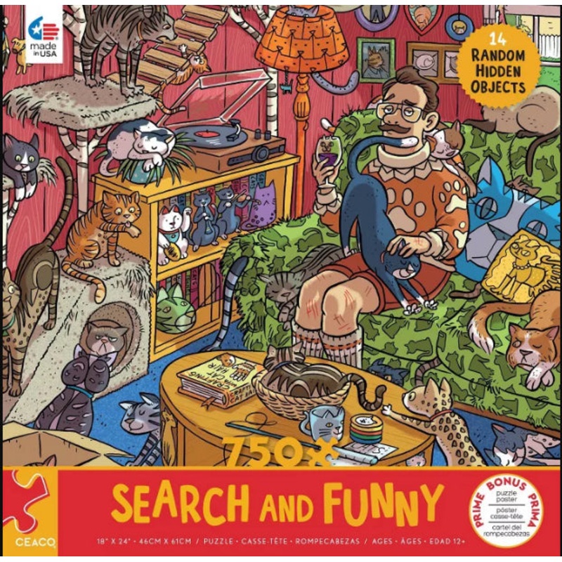 Crazy Cat Guy 750pc Puzzle