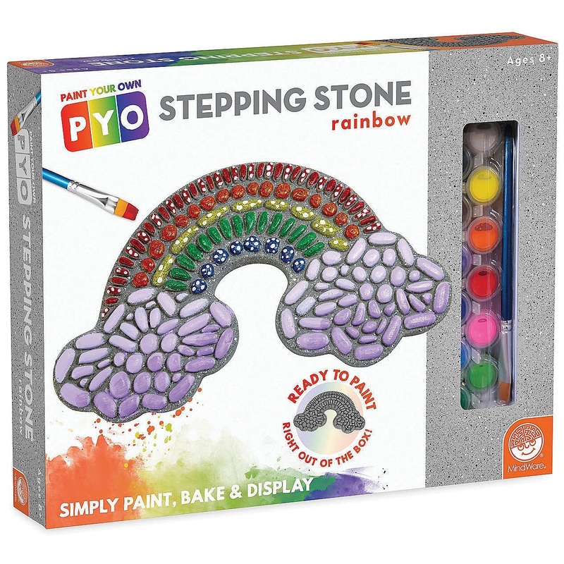 Paint Your Own Stepping Stone: Rainbow