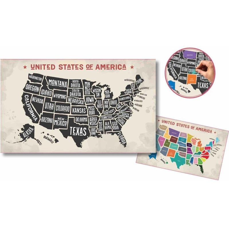 Scratch Off USA Map