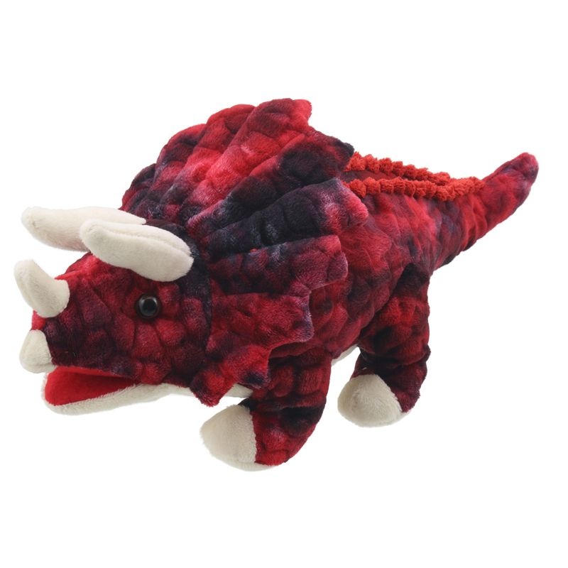 Baby Triceratops Red Puppet