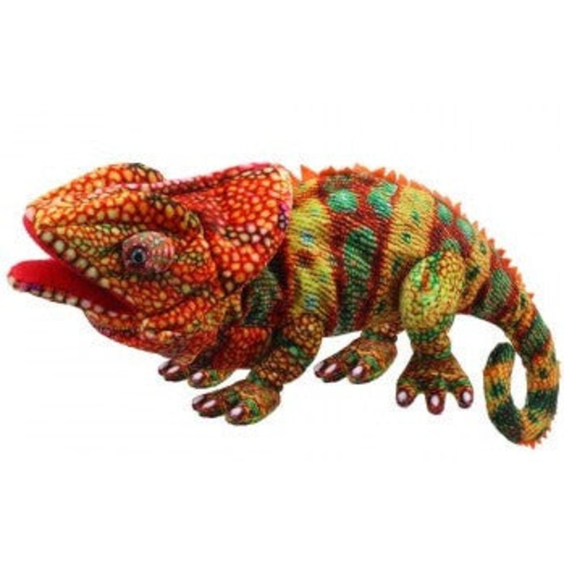 Orange Chameleon Full Body Puppet