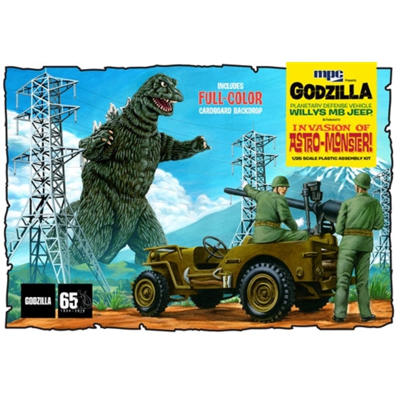1/25 Godzilla Willys MB Army Jeep (2 'n 1)