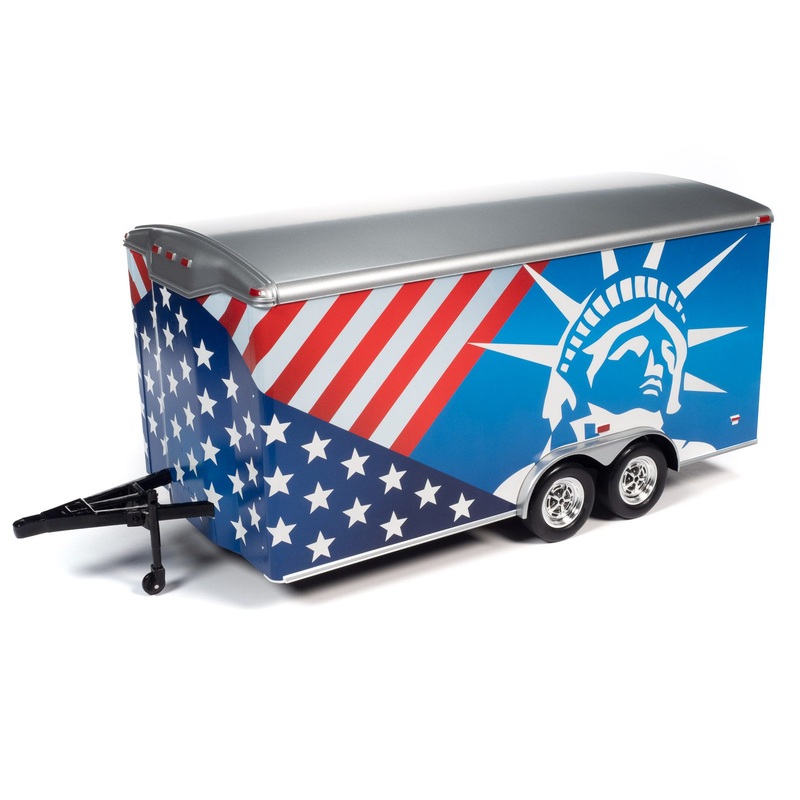 1/18 Enclosed Trailer Patriotic Theme