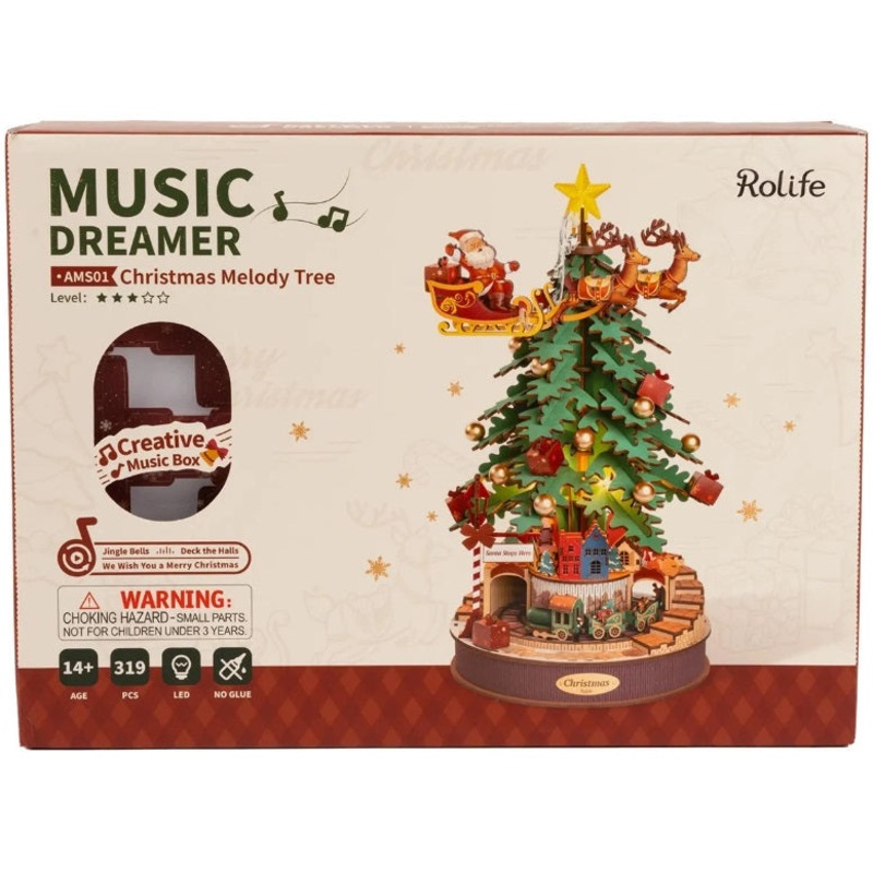 Christmas Melody Tree Music Box 3D Puzzle