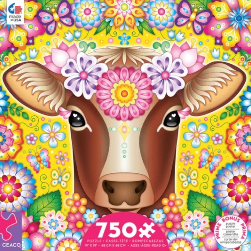 Cow Groovy Animal 750pc Puzzle
